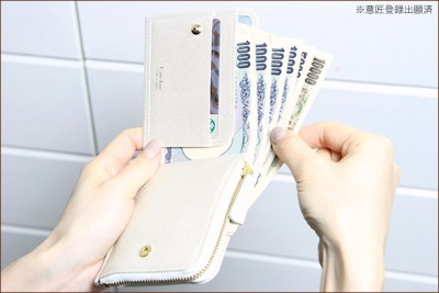 cartolare(カルトラーレ‎)　Ｌ字ファスナー本革二つ折り財布　ジャミーウォレット　内部