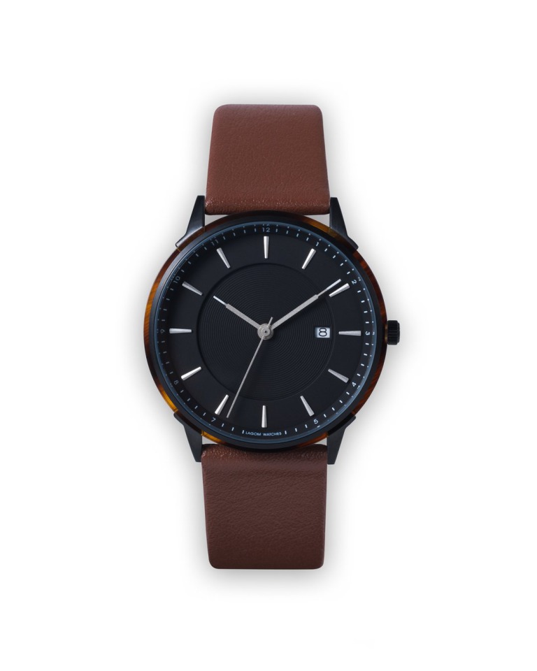 LAGOM WATCHES_LW016-ブラック.ブラック.ブラウン
