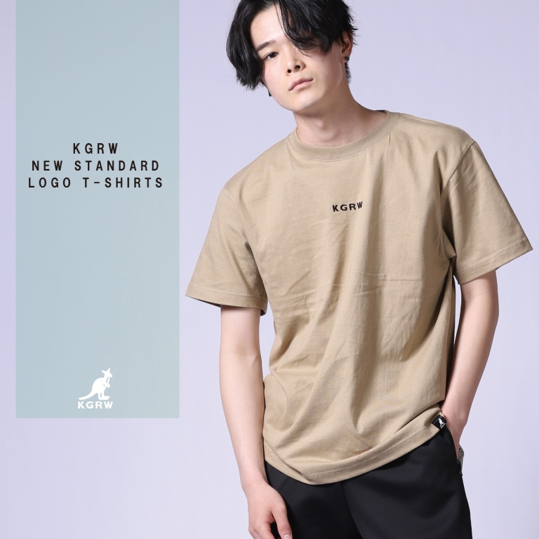 KGRWNEWSTANDARDロゴ刺繍半袖Tシャツ